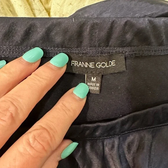 Classic Navy Satin Slip Skirt - Women - Picture 14 of 16